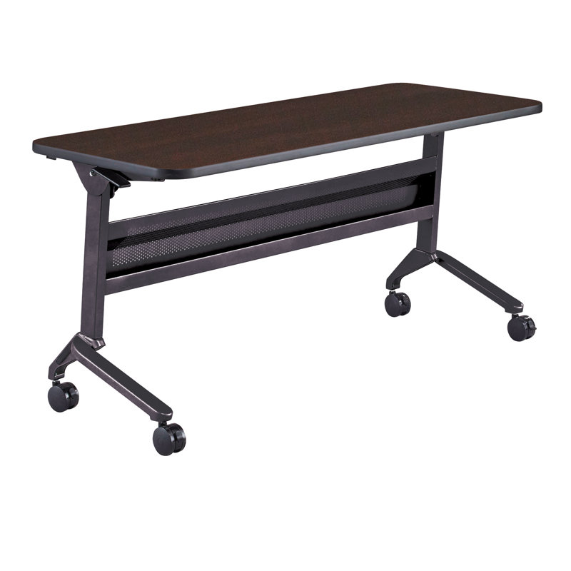 Table de formation Flip-N-Go rectangulaire, LPL, Acajou royal, Noir, noir, noir, noir, H 29 po x L 60 po x l 24 po
