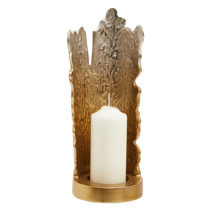 Fong Aluminum Tabletop Tealight Holder, Gold/Silver