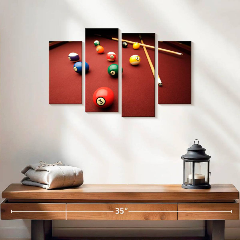 Game Of Pool, 14" H x 24" W