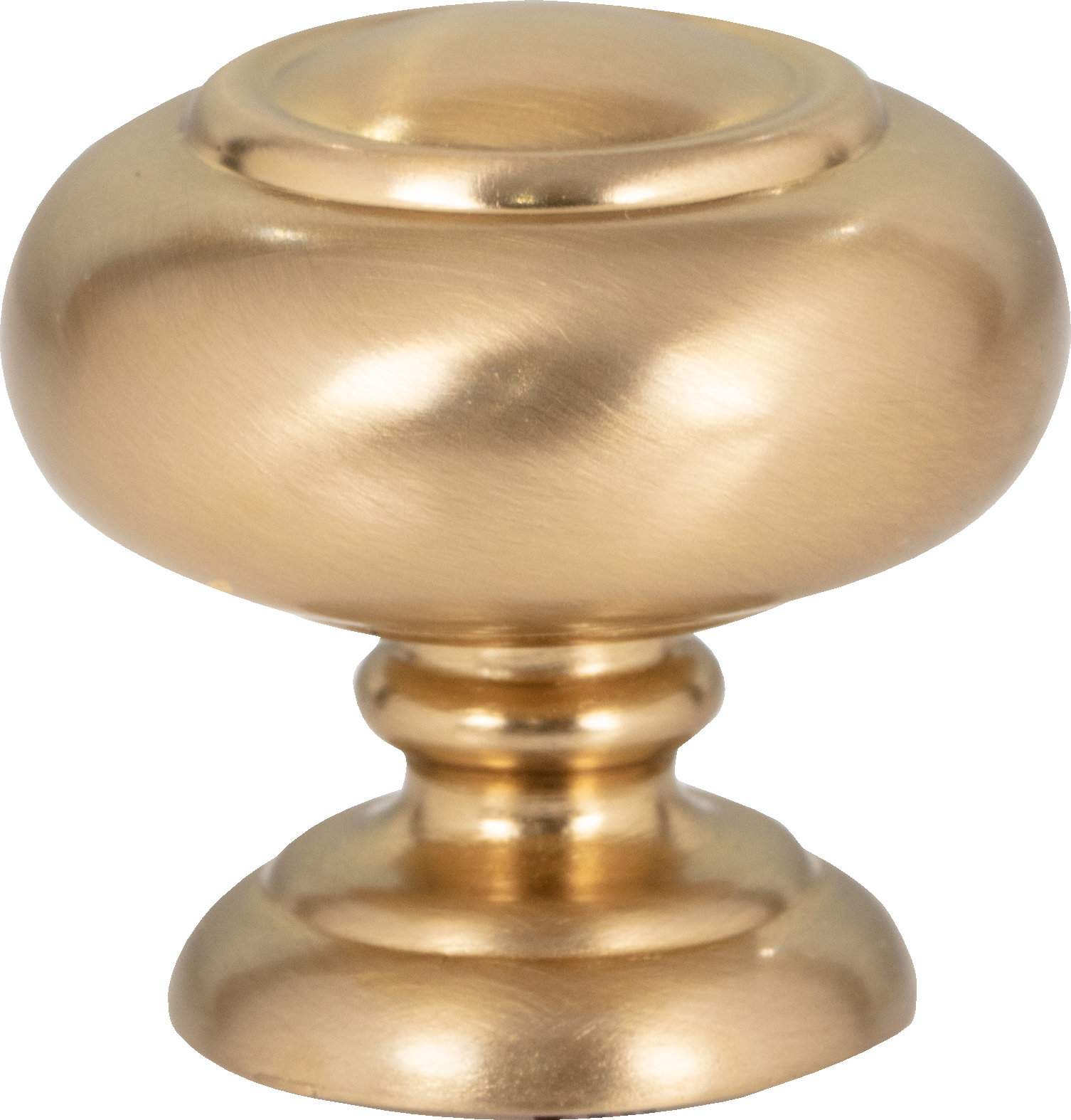 Victoria 1 1/4" Length Mushroom Knob, Warm Brass