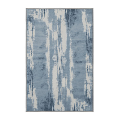 Tapis abstrait gris lavable à la machine