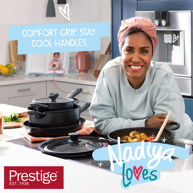Nadiya X Prestige Nesting Frypan Tp & Lid