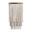 'Ndidi' Leather Fringe Wall Sconce w/ Solid Brass Accents-1807874007