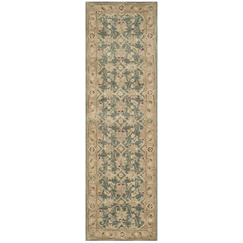 Tapis oriental en laine touffeté à la main Antiquity, Tapis de couloir 2 pi 3 po x 10 pi