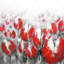 Toile abstraite avec tulipes rouges abstraites | Art mural Home Decor-119717349