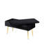 Mannsville Velvet Storage Bench for Bedroom Furniture, Modern Stool with Stainless Steel Base