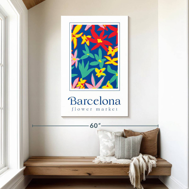 Harnek Barcelona Flower Market Poster, 48" H x 32" W