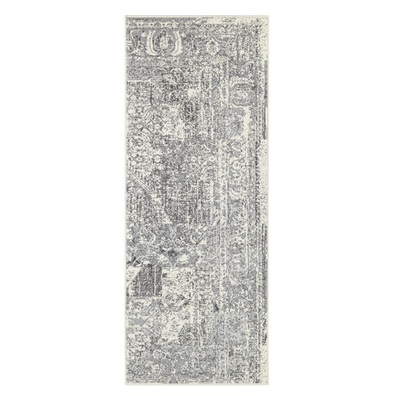 Celebration Plume Flatweave Grey/Cream Rug, Runner 80 x 250 cm