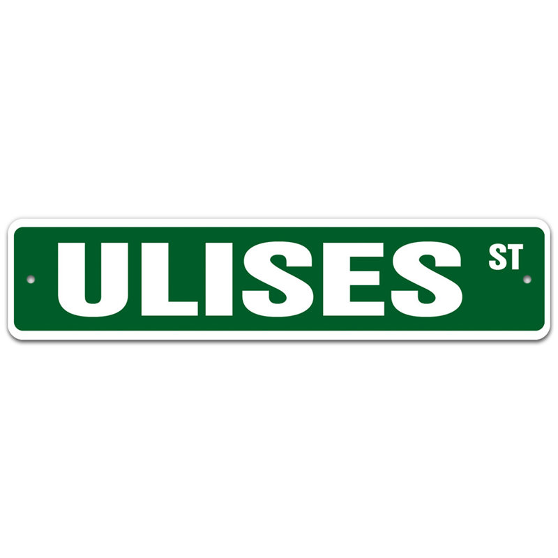 Plaque de rue, H 4 po x l 18 po x P 0,1 po
