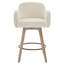 Tabourets de bar pivotants en chenille avec accoudoirs-382132036