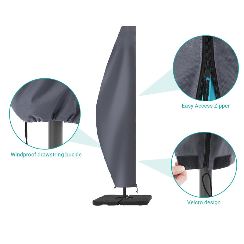 Outdoor Patio Umbrella Cover, Senior Ash