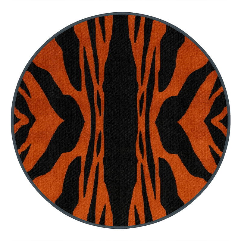 Washable Toyger Cats Area Rug, Round 5'