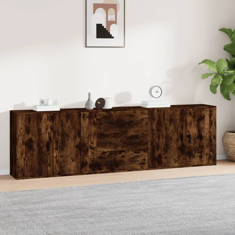 Mazon Display Cabinet, Smoked Oak
