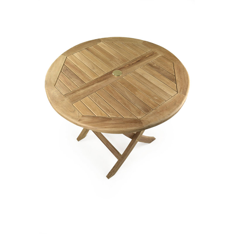Dewberry 90cm Solid Wood Circular Folding Table