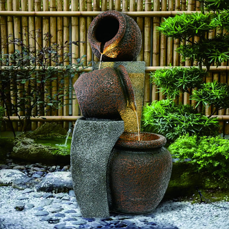 Grande cascade de 30 pouces avec 2 lumières à DEL pour la décoration intérieure et extérieure