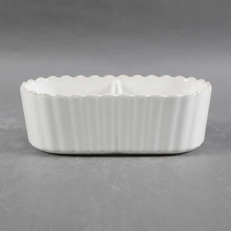 11.5"l Ceramic Organizer With 2 Sections