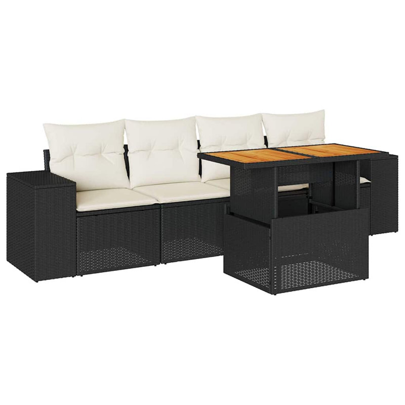 Ensemble de canapé de jardin Vidaxl - noir