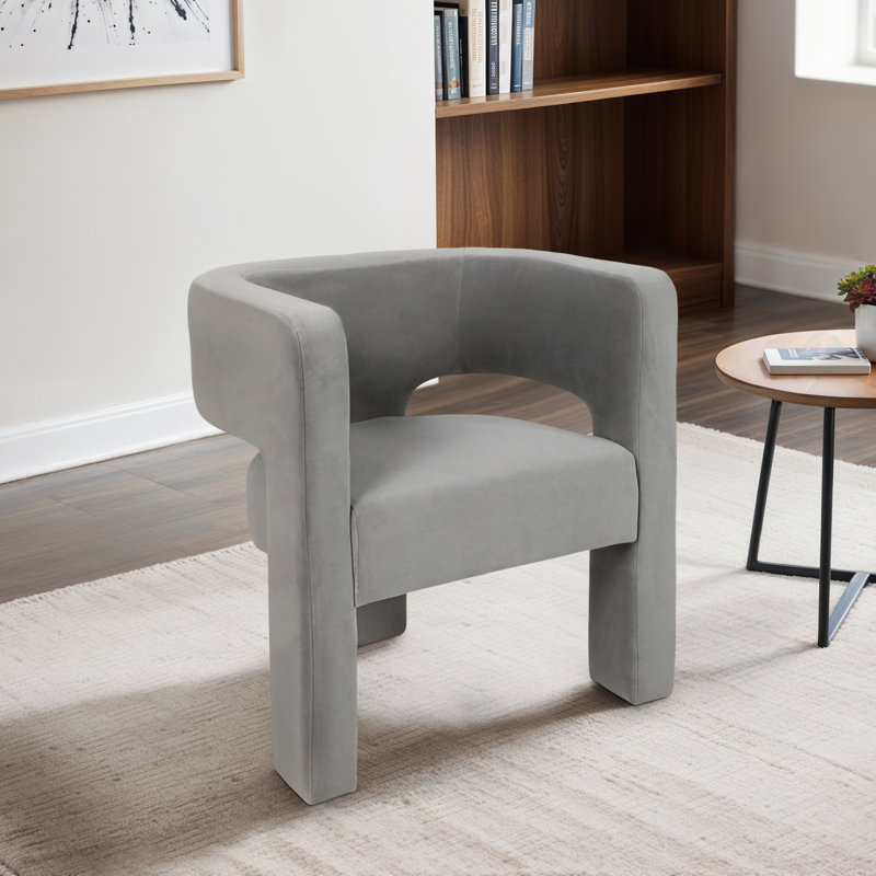 Chaise moderne Parkash, Mélange de polyester gris