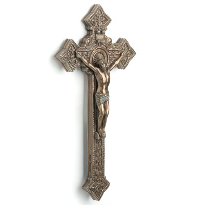 Figurine en bronze coulé à froid 9,06 pouces - Crucifixion (MBZ)