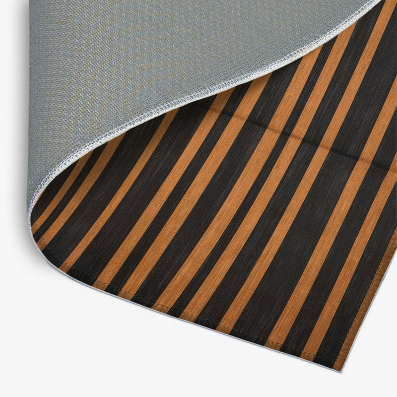 Tapis intérieur / extérieur brun HorizontalStripes, Rectangle 4pi x 6 pi