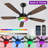 52" RGB Ceiling Fan With Led Light and Remote/APP Control-54726166
