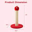 Grand poteau à griffer pour chat d'intérieur, griffoir en sisal naturel de style monstre, base en bois robuste pour chatons et chats-445813146