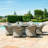 Balcom 8 Seat Round Rattan Fire Pit Dining Set - with Lazy Susan