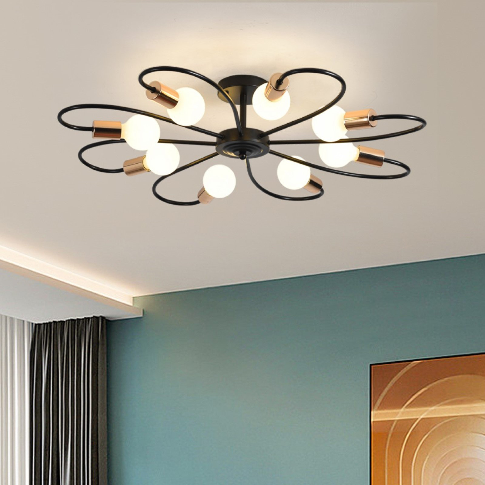 Wrought Studio 8 - Light 32.67'' Sputnik Sphere Semi Flush Mount ...