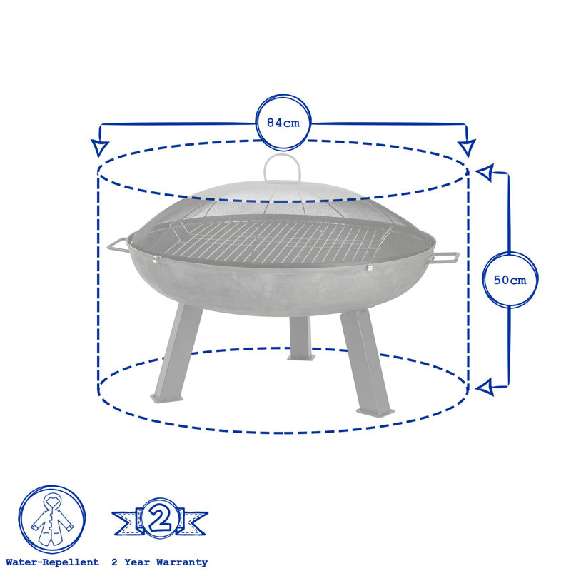 84cm Round Metal Fire Pit Accessory