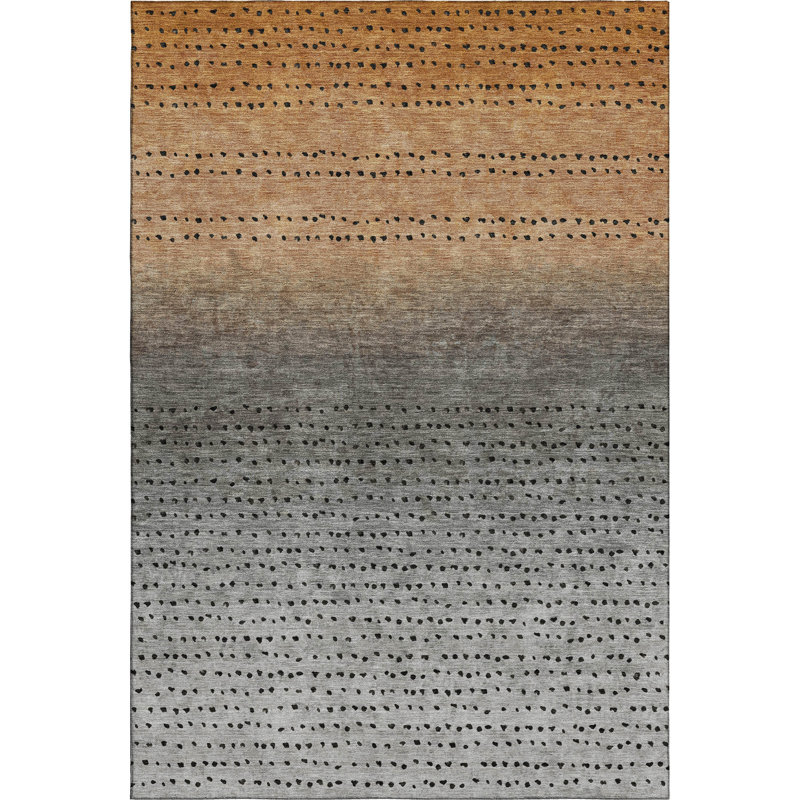Premium Machine Washable Ansley Abstract Rug, Rectangle 10' x 14'