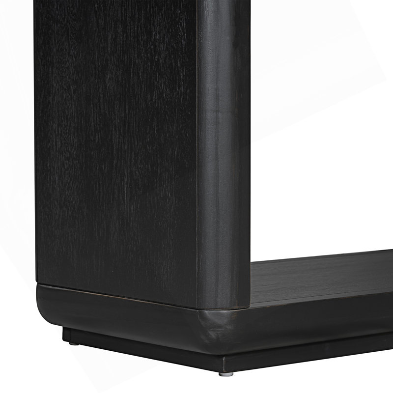 Console moderne et minimaliste avec coins arrondis, Noir