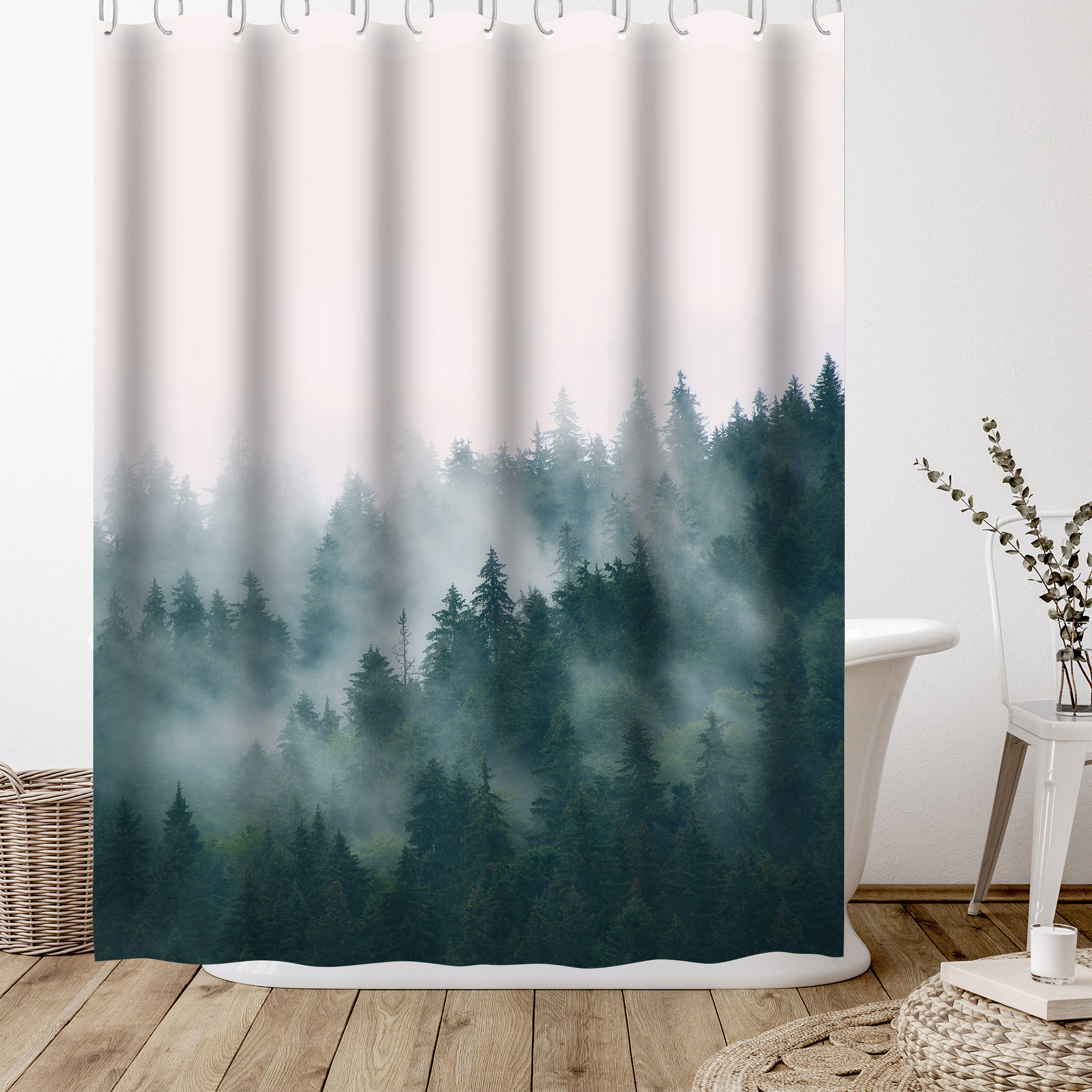 The Twillery Co.® Landscape Shower Curtain Forest by Sisi and Seb | Wayfair