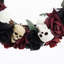 Faux Lighted Rose 33cm Wreath