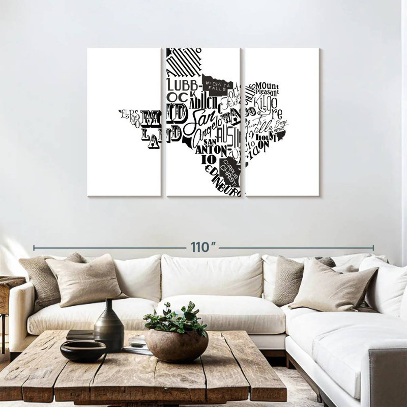 Aliaz Texas - noir, H 48 po x l 74 po