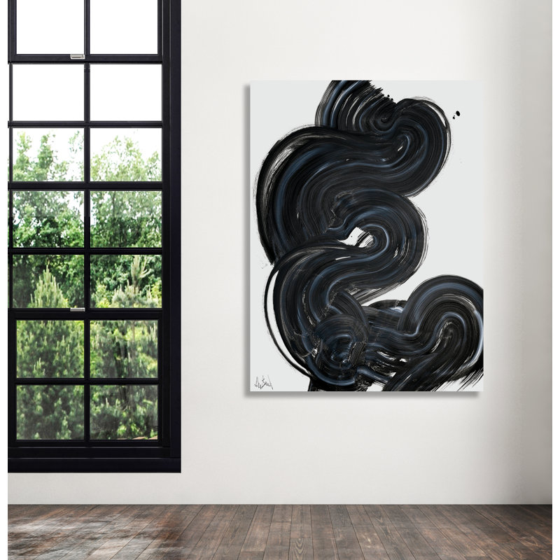 Current II On Giclee Canvas Hand Embellished Art, 60" H x 40" W x 1.5" D, Wrapped Canvas