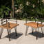 Chaises rustiques - 2 chaises d'extérieur, assises en bois, structures en fer, finition élégante, idéales pour une terrasse.