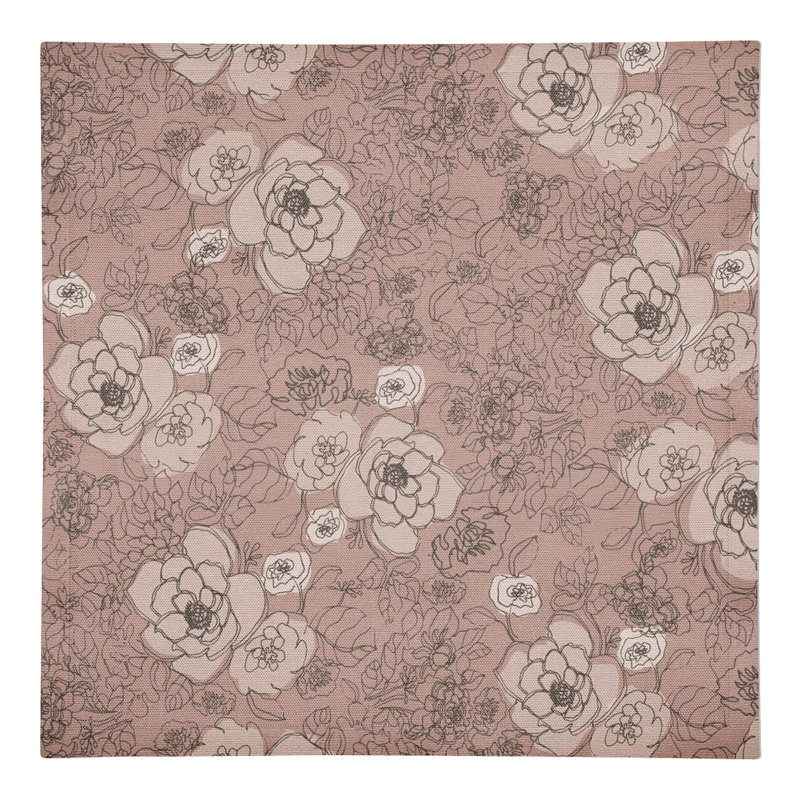Serviette de table rectangulaire 10 "Floral, Rose