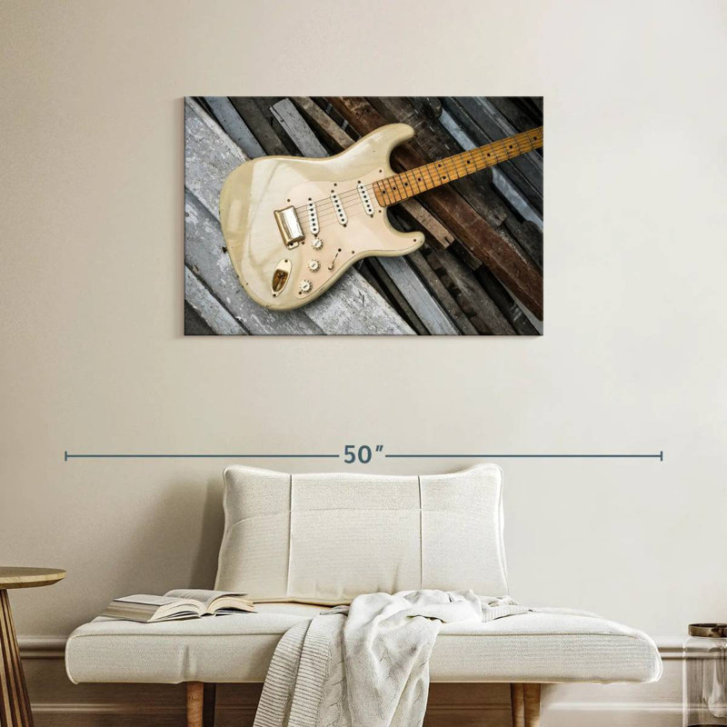 Abarca Guitar On Planks, 24" H x 36" W