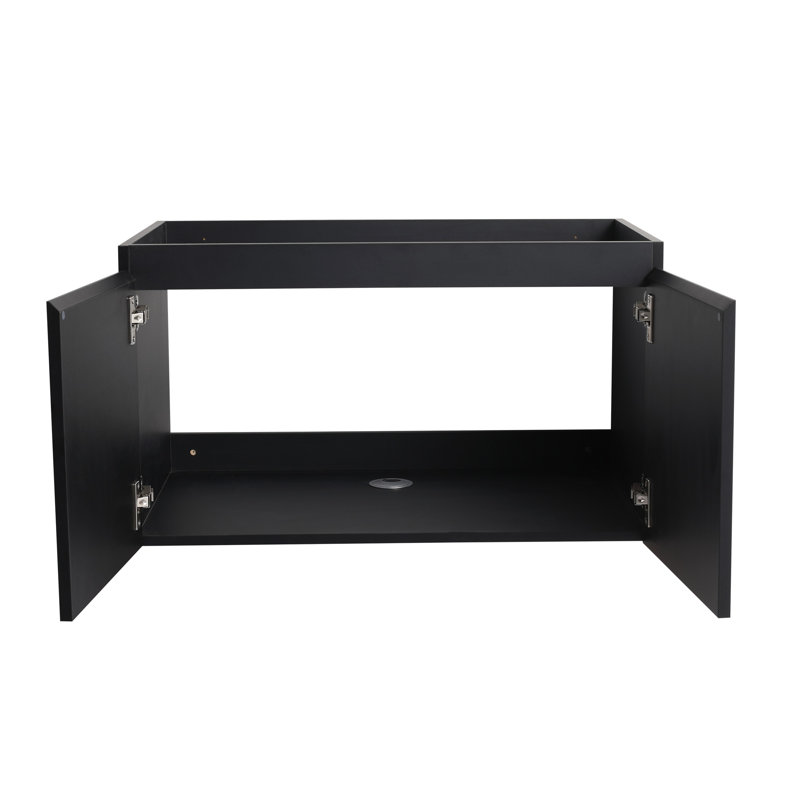 Floating Wall-Mounted Bathroom Vanity With Ceramics Sink And Soft-Close Cabinet Door