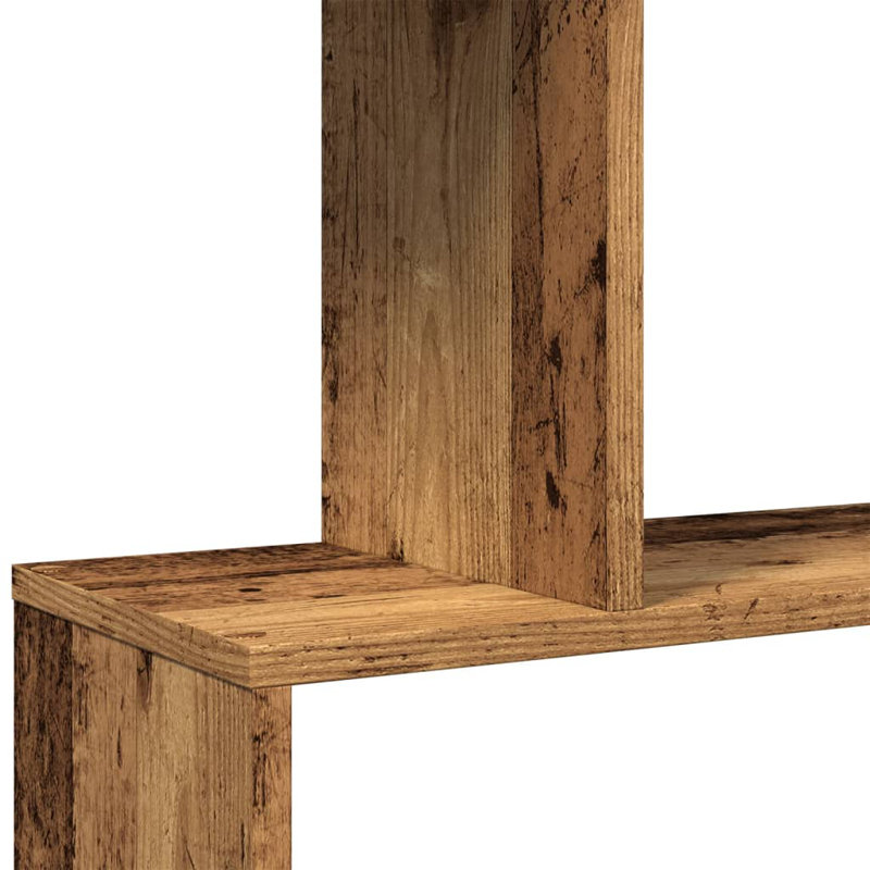 Sekai 70cm W Bookcase, (6 Shelves) 193cm H x 70cm W x 24cm D, Old Wood