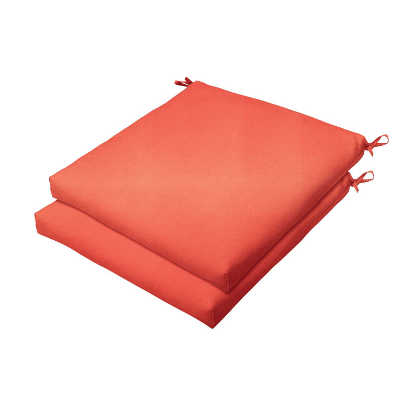 Outdoor 2.5'' Dining Chair Seat Cushion, 2.5" H x 19" W x 19" D, Coral