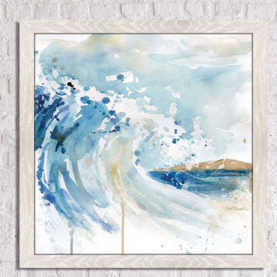 « malibu surf i », reproduction de peinture à l’aquarelle encadrée