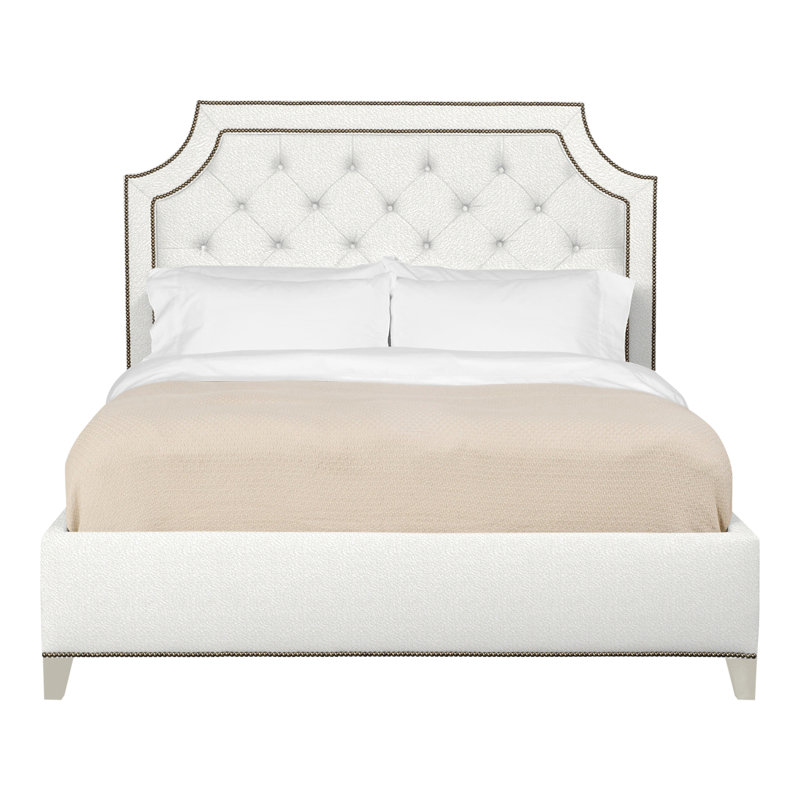 Audrey/Asher Queen Tufted Upholstered Low Profile Panel Bed, Kempsey Sheepskin, Yes, Navajo