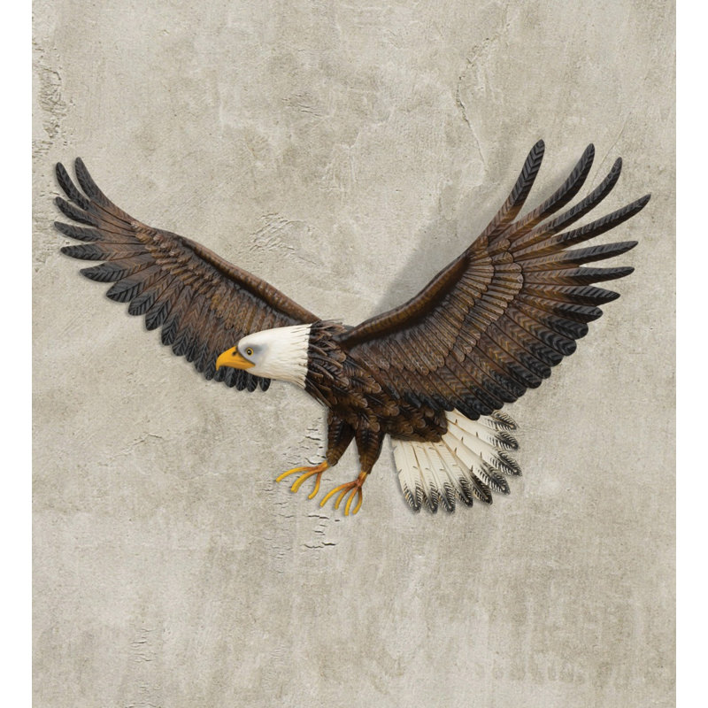 23 Inch Eagle Wall Decor Metal  Outdoor Wall Decor Standard