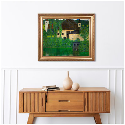 Château d'eau (château de Kammer près d'Attersee I) par Gustav Klimt, reproductions d'art classique cadre doré The World, art mural pour la décoration intérieure