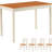 Space-saving Solid Wood Dining Table Sets For Small Spaces