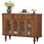 Buffet 47 "cannelé avec porte coulissante Tambour - Noyer