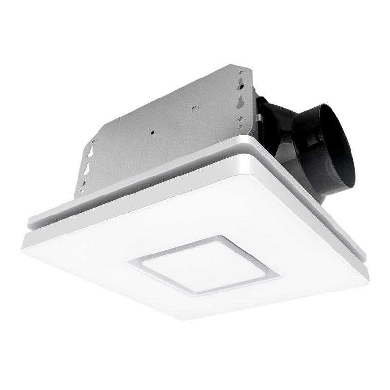 White Satin LED Ceiling Mount Exhaust Fan with Night Light