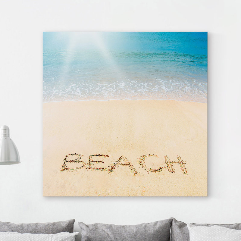 " Sandy Beach " by Marmont Hill, 40" H x 40" W, Wrapped Canvas