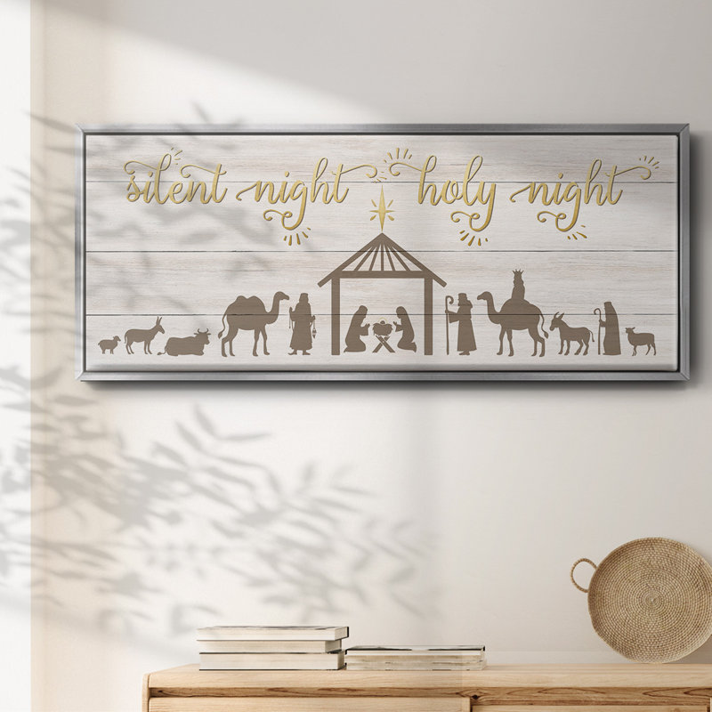Silent Night Nativity- Framed Canvas